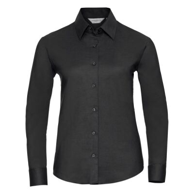 Russell Athletic Collection Ladies Long Sleeve Easy Care Oxford Shirt Thumbnail