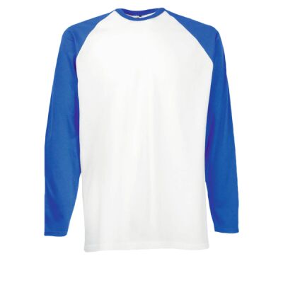 Fruit of the Loom Contrast Long Sleeve Baseball T-Shirt Thumbnail